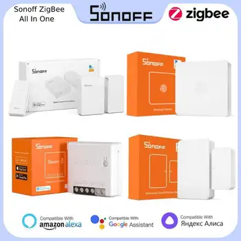SONOFF ZigBee SNZB-МИНИ SNZB-Мостовой PIR-датчик Двери/окна, датчик температуры и влажности eWeLink Работает с Alexa Google
