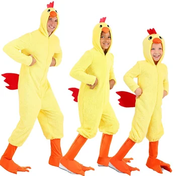 Детский день на Хэллоуин, сценическое представление для взрослых и детей, детское животное, маленькая желтая курица, костюм цыпленка для жарки