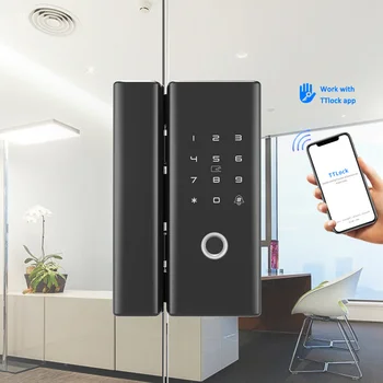 Офисный умный TTlock Bluetooth бесключевой wifi дверной замок стеклянная цифровая дверь блокировка отпечатков пальцев Поддержка посещаемости