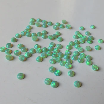 200 шт./лот 3 мм синтетический круглый кабошон киви Зеленого цвета Круглой огранки с опалом для ювелирных изделий для пирсинга