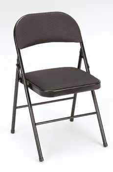 Роскошный складной стул с тканевой обивкой, черный, 1 шт.