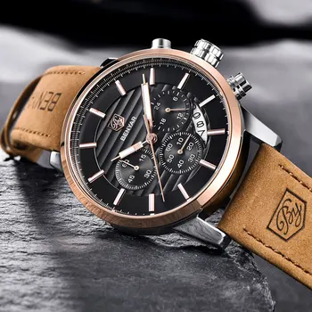 Спортивные часы BENYAR Для Мужчин, Лучший бренд класса Люкс, Мужские часы с хронографом, Военные Кварцевые часы, Люминесцентные Relogio Masculino 2021