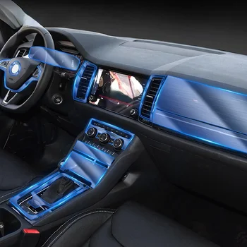 Для Skoda Kodiaq GT 2017-2020, Центральная консоль салона автомобиля, прозрачная защитная пленка из ТПУ, аксессуары для ремонта пленки против царапин