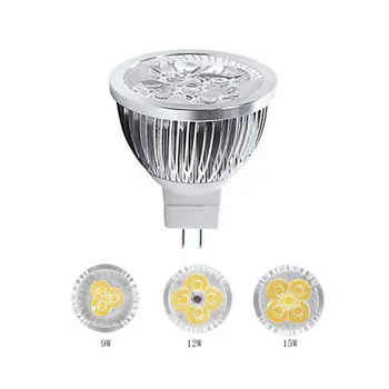 MR16 Светодиодная лампа 12V Spotlight Light 9W 12W 15W Теплый/натуральный/холодный белый Ультраяркая светодиодная лампа высокой мощности