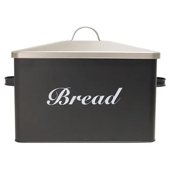 Большая Коробка для хлеба, Металлическая коробка для масок, Кухонный контейнер для еды с ручками для хранения закусок, Дизайн ручек для дома, Прямоугольник на открытом воздухе