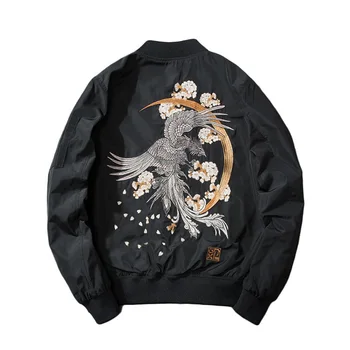 Мужская Весенняя куртка-бомбер с вышивкой, бейсбольная форма, Свободная Модная куртка, Зимняя рабочая одежда, куртка Yokosuka, Большой размер 2023