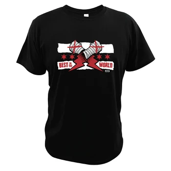 Футболка Cm Punk-A.ew, Американский профессиональный рестлер, Модная крутая футболка с коротким рукавом, летний топ из 100% хлопка, Размер ЕС
