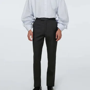 Мужской приталенный костюм с прямыми штанинами, весенне-осенние новые повседневные брюки большого размера молодежного качества