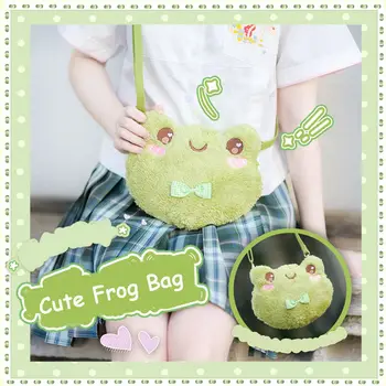 Портативная Милая игрушка в подарок, плюшевая сумка Для детей, Дорожные Женские сумки, Милые Маленькие сумки, сумки в корейском стиле, Лягушка