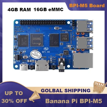 Новый Banana Pi M5 BPI-M5 Amlogic S905X3 Четырехъядерный 4 ГБ оперативной памяти 16 ГБ eMMC Гигабитный 4 Порта USB 3.0 Одноплатный Компьютер
