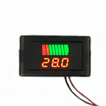 Автомобильный индикатор уровня заряда батареи 12V 24V 36V 48V 60V 72V Индикатор емкости литиевой батареи со светодиодным цифровым вольтметром