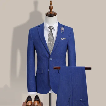 Сшитое на заказ Свадебное платье Жениха, Блейзер, брюки, деловые классические брюки SA04-59599