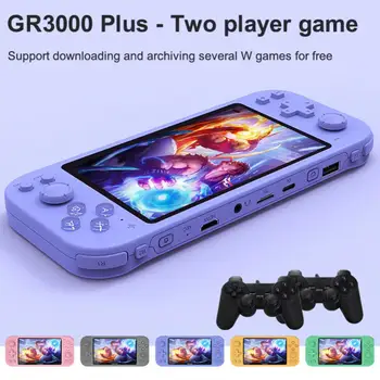 Портативная 5,1-дюймовая Портативная игровая консоль GR3000 с двойным джойстиком, MP3 MP4, Ретро-плеер для видеоигр, Игровая коробка с открытой системой, детский подарок