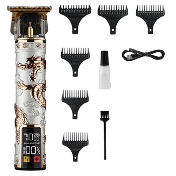 Триммер для стрижки волос Для Мужчин, USB перезаряжаемый Триммер для бороды, профессиональная беспроводная машинка для стрижки волос