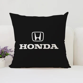 45x45 см чехол для подушки Honda с двусторонним принтом, квадратная декоративная наволочка для автомобиля, кровать, диван, короткая плюшевая наволочка 30x30 см