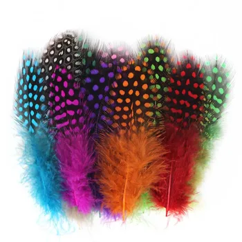 Маленькое перо! 200 шт./лот, 5-10 см, Разноцветные Пятнистые перья Цесарки, свободные Перья Цесарки, ремесленные перья,