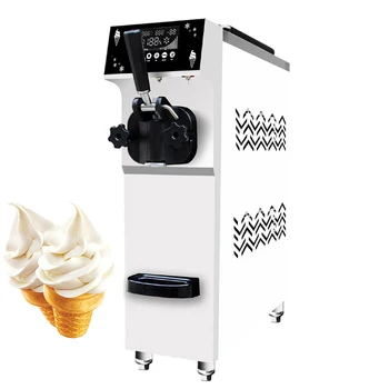 Коммерческая настольная машина для приготовления мягкого мороженого в виде небольшого автоматического рожка для мороженого