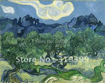 Репродукция картины Винсента Ван Гога маслом на льняном холсте, Оливковое дерево, 100% ручная работа, бесплатная доставка DHL, музейное качество