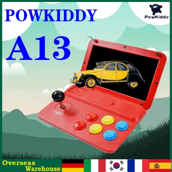 Powkiddy A13 10-Дюймовый HD Выходной Экран Видеоигровая Консоль Флип Складной Съемный Джойстик Ретро Игровой Автомат CPU Simulator Горячая