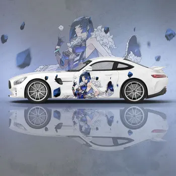 Аниме (Genshin Impact) Yelan Печать 2 шт. автомобильная наклейка для универсальной Большой автомобильной наклейки Автомобильная наклейка для декора автомобиля Univers