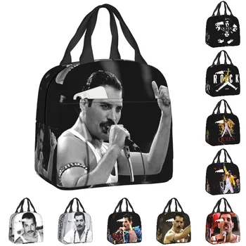 Фредди Меркьюри, сменный ланч-бокс для женщин, Термоизолированная рок-группа Queen, сумка для ланча, рабочие школьные сумки для пикника