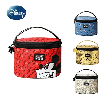 Оригинальная новая косметичка Disney Mickey, Роскошная брендовая женская портативная косметичка, Большая вместительная мультяшная милая дорожная сумка для хранения