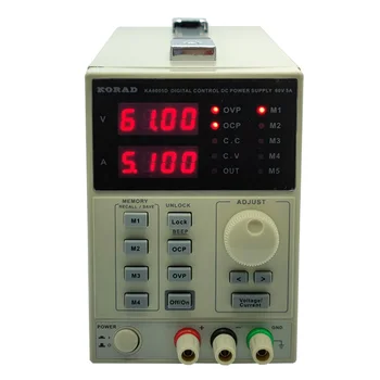 KORAD KA6005D -Прецизионный Линейный источник питания постоянного тока напряжением 60 В, 5 А с Цифровым Регулированием Лабораторного класса