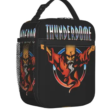 Пакеты для ланча с логотипом Thunderdome, изолированные для кемпинга, путешествий, музыкального фестиваля Hardcore Gabber, Портативный термоохладитель Bento Box