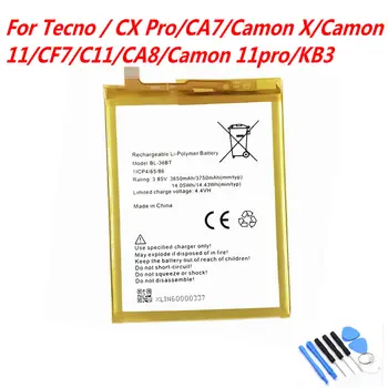 Оригинальный аккумулятор 3,8 В 3750 мАч BL-36BT для мобильного телефона Tecno/CX Pro/CA7/Camon X/Camon 11/CF7/C11/CA8/Camon 11pro/KB3