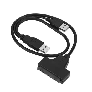 Новейший USB 2,0 Штекер к SATA 7 + 15P 22-контактный кабель-адаптер Для 2,5 