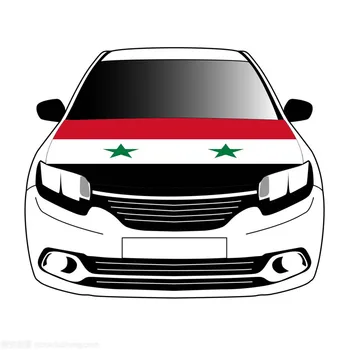 Флаги Сирии, флаги на крышке капота автомобиля, 3,3x5 футов/5x7ft, 100% полиэфирная усовершенствованная сублимационная печать, флаг на крышке автомобиля + треугольная застежка