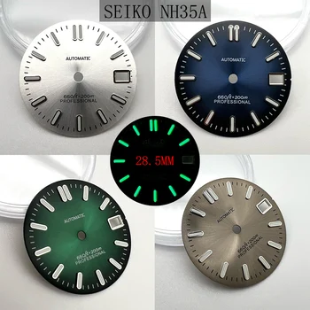 Циферблат NH35, подходит для Seiko NH35/NH36, механизм 28,5 мм, 3C, светящиеся механические часы для дайвинга, модификация аксессуаров