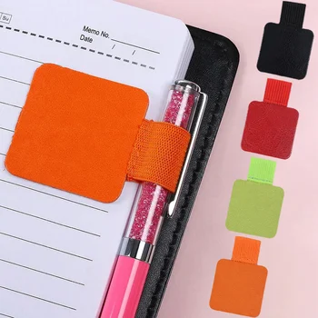 Клейкий зажим для ручки, защитный чехол для ноутбука из искусственной кожи, Эластичная петля для дневника, зажим для планировщика для Apple iPhone, держатель карандаша