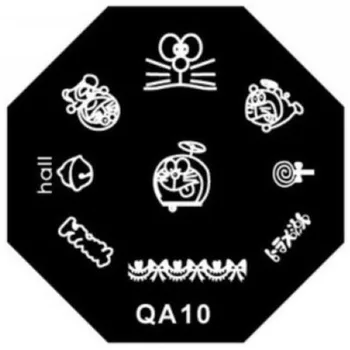QA series Nail art stamp тиснение шаблона изображения Новая сексуальная мода многоразового использования Красивая графика QA10