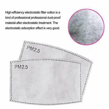 Защитная Сменная 5-слойная Фильтрующая маска PM2.5 с активированным углем, Бумага для масок для взрослых, Защита от пыли, Дымка, Маска для лица, Фильтры