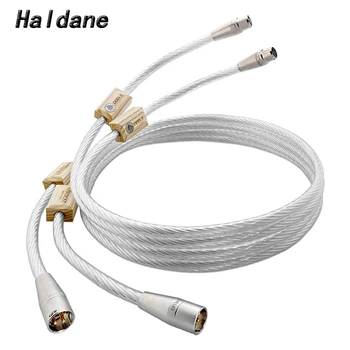 Пара Haldane TOP-Hi-FI Nordost Odin 2 Серебристых Эталонных Соединительных кабеля XLR Balance для Усилителя CD-плеера