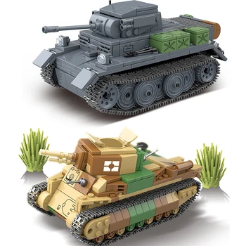 Военная тяжелая бронированная машина Второй мировой войны 89-го типа, гусеничный боевой танк, Армейское оружие, Строительные блоки, кирпичи, Классические модели, игрушки, подарки для мальчиков
