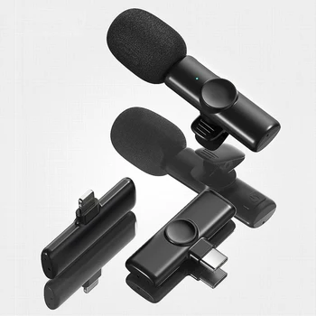 Беспроводного микрофона-ошейника 2,4 G, оборудования для мобильной записи и потокового аудио в прямом эфире, Видеомагнитофона для мини-игр