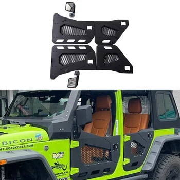 4 шт. Передние Задние Черные Стальные Половинки Дверей Для Jeep Wrangler JL 2018 + JL1172