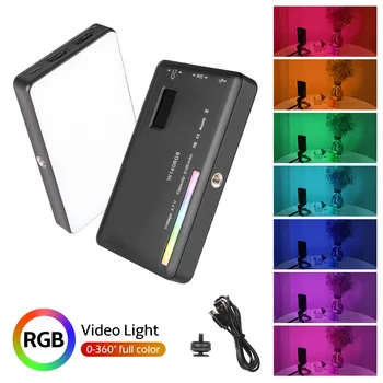 SH RGB LED Видеопанель Заполняющий Свет Полный Комплект Освещения Камеры Vlog Youtube Influencer Затемняемый Двухцветный 2500 K-9000 K CRI 95 +
