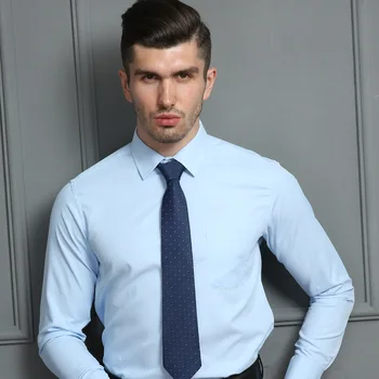 Новая Мужская рубашка 2022, Модная Однотонная Деловая одежда, Официальная, с Длинным рукавом, Сине-белая, с Нагрудным карманом, Мужская Социальная повседневная рубашка