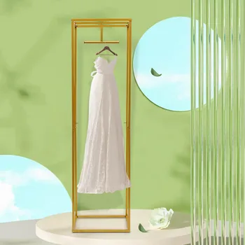 Золотая железная вешалка для одежды, свадебное платье, стойка для одежды для новобрачных
