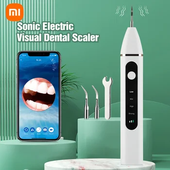 Xiaomi Electric Visual Teeth CleanerTartar Remover Электрическое Звуковое Средство для удаления зубного камня Удаление пятен налета Домашняя чистка зубов