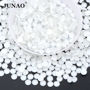 JUNAO Объемная упаковка SS6 8 10 12 16 20 Неоново-белый Стеклянный Страз с плоской спинкой, Круглый бриллиантовый Страз, без исправления, хрустальный камень для поделок