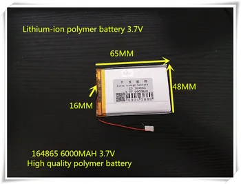 3,7 В 6000 мАч 164865 Полимерный литий-ионный аккумулятор для планшетных ПК, GPS, power Bank, MP4, MP3