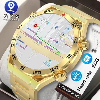 2023 Новый NFC ECG + PPG Bluetooth Вызов Smartwatch Мужские GPS Трекер Движения Браслет Фитнес Для Huawei Watches Ultimate Smart Watch