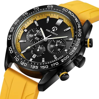 Новые часы, мужские модные деловые роскошные брендовые водонепроницаемые спортивные часы для отдыха, авиатор, хронограф, военные кварцевые часы