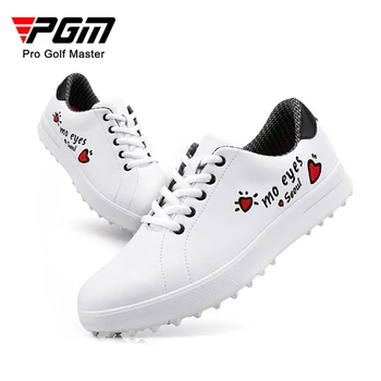 Обувь для гольфа PGM, женская водонепроницаемая обувь, корейская версия, универсальные маленькие белые туфли, мягкие и дышащие