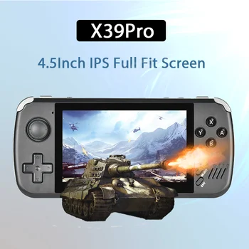 X39Pro 4,5-Дюймовый IPS Экран Ретро Игровая Консоль Full Fit Экран 854*480 PS1 Проводные Контроллеры Расширение Портативных Игровых Плееров