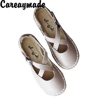 Careaymade-Новая летняя оригинальная обувь в стиле ретро из натуральной кожи, обувь ручной работы с кожаными ремешками через плечо